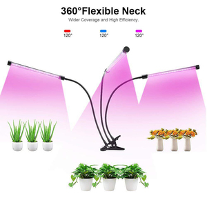Lampada LED per Coltivazione a 3 Teste con Timer e Modalità Dimmerabili - Vendita all'Ingrosso |   Lampada a Clip a Spettro Completo per Piante da Interno - Product Image 5