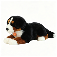 Peluche Chien Couché Bernese Mountain Realiste en Stock Vente en Gros Usine OEM Personnalisée