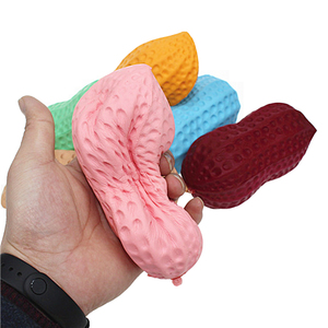 Fidget Toys Stress Big Peanut Squeeze Toys Slow <b>Rebound</b> Squishy Simulation Peanut 3D PU Soft Decompression Toy - Product Image 3