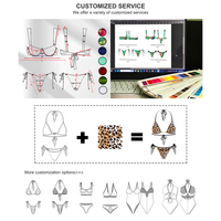 Custom Mix & Match Print Bikiniset, Digitaal Geprint Dames Strandkleding OEM