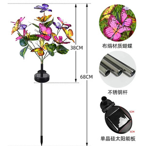 Luces Solares de Jardín con Forma de Mariposa, Lámpara Decorativa LED de Colores para Exteriores, Resistente al Agua, Portátil - Product Image 4