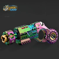 YJ Mini Pistolet en métal EDC anti-stress, jouet à éjecter, Fidget Spinner, curseur mécanique, roue à cliquet, anneau de décompression pour adultes