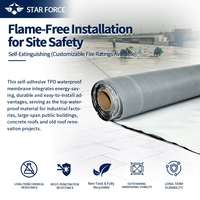 Kendinden Yapışkanlı TPO Su Yalıtım Membranı, Meşale Gerektirmez, Bütil Kök Dayanımlı, Yüksek Yansıtıcılık, Endüstriyel/Renovasyon Çatılar İçin
