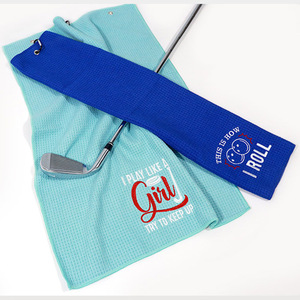 2025 populaire gaufre microfibre brodé <span class=keywords><strong>Golf</strong></span> Club Logo sport serviette doux coton <span class=keywords><strong>Golf</strong></span> cadeau - Product Image 2