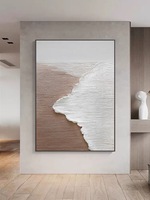 Peint à la main romantique plage toile peinture à l'huile moderne simple épais peintures à l'huile salon fond mur décor peinture