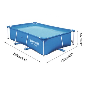 Piscina <span class=keywords><strong>Rectangular</strong></span> <span class=keywords><strong>Bestway</strong></span> 56403 de 2.6m con Estructura de Acero para Exteriores, Ideal para Familias - Product Image 2