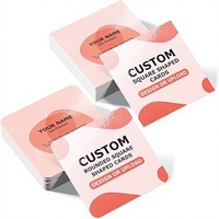 Cartes de visite carrées en carton écologiques et recyclables personnalisées, logo personnalisé, couleurs CMYK durables, résistantes et robustes