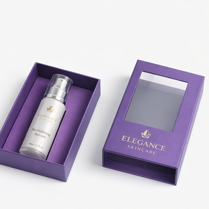 Boîte à tiroir rigide en carton recyclé personnalisée pour cosmétiques, avec insert pour sérum et crème, coffret cadeau, logo personnalisé imprimé, fabricant - Product Image 5