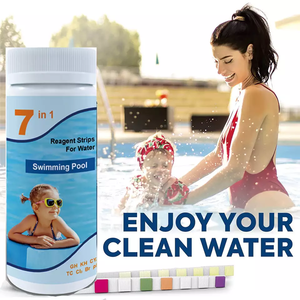 수영장 테스트 스트립 7 in 1 <span class=keywords><strong>ph</strong></span> 및 염소 테스트 키트 품질 스트립 테스트 물 - Product Image 2