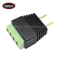 Connecteurs adaptateurs de borne rectangulaires mâles BNC en laiton Computace ZSA1003 2P, 24-14 AWG, alimentation 2.0mm 50 Ohm 5A 30V, noir et vert