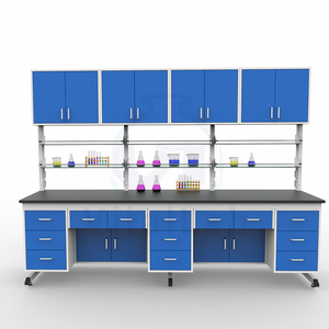 Banco da Laboratorio Moderno per Uso Commerciale con Telaio in Acciaio e Piano Resistente agli Agenti Chimici - Product Image 2