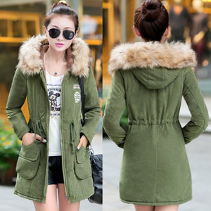 AIMINYZ Nuovo <span class=keywords><strong>Cappotto</strong></span> Invernale da Donna Lungo <span class=keywords><strong>in</strong></span> Poliestere/Cotone Antipiega, Foderato <span class=keywords><strong>in</strong></span> Cotone, Caldo, <span class=keywords><strong>con</strong></span> <span class=keywords><strong>Cappuccio</strong></span>, Slim Fit, Collo <span class=keywords><strong>in</strong></span> Ecopelliccia, Chiusura a Zip - Product Image 2