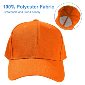 Casquette de baseball 5 panneaux orange 706 pour homme, style polo classique uni, réglable, sportive et décontractée avec broderie - Product Image 2