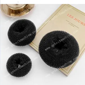 Circular Elastic Hair Donut Buns Knitting Making Machine