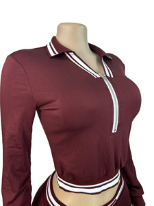 Completo Invernale/Autunnale da <span class=keywords><strong>Donna</strong></span> 2025: Top Corto e Pantaloni della Tuta, Set Casual Due Pezzi, Tuta Sportiva per <span class=keywords><strong>Donna</strong></span> - Product Image 4