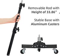 Trépied de photographie, support de lumière avec roulettes, support d'éclairage robuste sur roulettes pour studio, boîte à lumière, diffuseur de lumière mono
