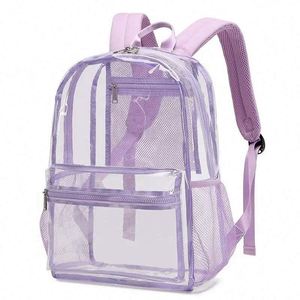 Waterproof Pvc Clear Transparent Plastic School <b>Backpack</b> Bags for Girl - Product Image 1