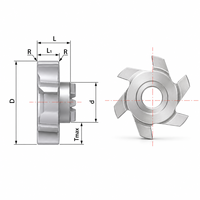 Fraise à rainurer indexable pour aluminium, avec plaquettes interchangeables non revêtues, pour usinage CNC, haute précision, à tranchant affûté, avec arbre, OEM