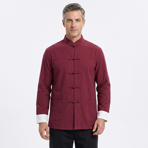 Nouvelle veste décontractée de style streetwear pour hommes, conçue par des designers de mode, 100% coton, arts martiaux, kung-fu, kimono - Product Image 6
