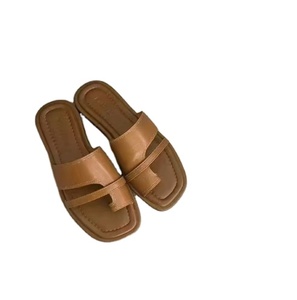 Nuevo estilo simple Sandalias planas con punta abierta Versátil <span class=keywords><strong>Casual</strong></span> Vacaciones Ropa al aire libre Tamaño grande 42 Sandalias de verano con lazo - Product Image 6