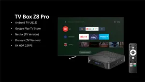 กล่องทีวีเอทีวี Z8โปร4K เครื่องเล่นมีเดียแอนดรอยด์12 5G WiFi 2GB 16GB 4GB 32GB กล่องรับสัญญาณ H618พร้อมรีโมทเสียง
