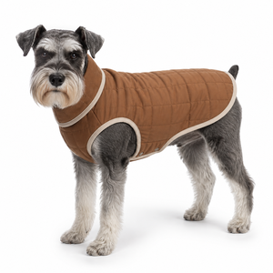 Abrigos acolchados sin mangas para perros, con ribete de lana para invierno, chaleco para perros con cuello alto para Schnauzer, perros pequeños y medianos - Product Image 1