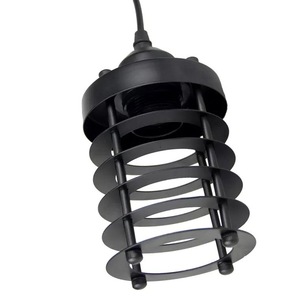 Amerikanische Retro industrielle zylindrische hohle Einzel kopf Home Metall Lampen schirm E27 dekorative Pendel leuchte für Restaurant - Product Image 6