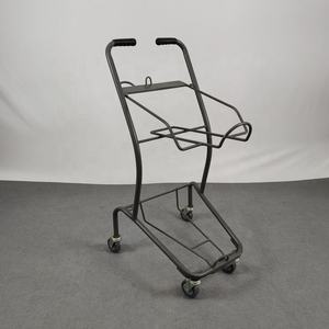 Supermarket Style Shopping Trolley with 2 <b>Plastic</b> <b>Baskets</b>, Retail Grocery Cart, Commercial Store Shopping <b>Basket</b> Cart - Product Image 6