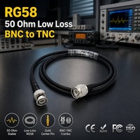 Câble coaxial RG58, connecteur BNC mâle vers TNC mâle, 50 ohms, câbles coaxiaux à faible perte, câble de raccordement BNC