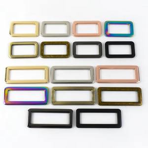 Meetee Boucle rectangulaire oblongue en alliage 16-50mm Accessoires de quincaillerie pour vêtements Boucles à anneau carré pour sac - Product Image 3