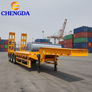Semirremolque de Plataforma Baja de 3 Ejes y 60 Toneladas de Capacidad de Carga para el Transporte de Mercancías Pesadas - Product Image 1