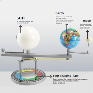 Kit d'instruments DIY faits à <span class=keywords><strong>la</strong></span> main à trois globes - Modèle <span class=keywords><strong>de</strong></span> l'orbite Soleil-<span class=keywords><strong>Terre</strong></span>-Lune avec options en anglais/chinois - Product Image 3