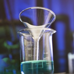 Transparente 60mm 75mm 90mm 120mm laboratório escola ciência borosilicato 3.3 vidro funil - Product Image 1