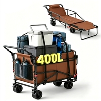 Carrito de Almacenamiento Plegable y Portátil de 400L, con Asa Ajustable, para Niños y Adultos, OEM/ODM