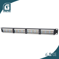 Gcabling 1U 2U Keystone sans outil Cat 6 5e Panneau de brassage réseau mural 24 ports Cat5e Cat6 UTP Ethernet LAN Cat6a