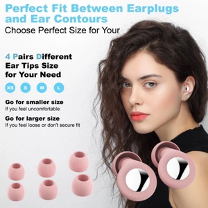 Bouchons d'oreilles réutilisables ultra-confortables et anti-bruit pour le sommeil, 4 embouts, bouchons d'oreilles silencieux - Product Image 4