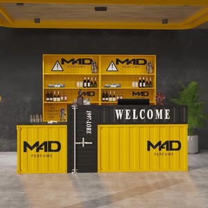 Op Maat Gemaakte Industriële Ijzeren Receptie Container Stijl Bar Teller Voor Hotels En Commercieel Meubilair - Product Image 3