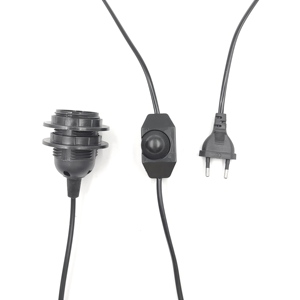 Regulador de intensidad negro <span class=keywords><strong>E27</strong></span> con interruptor de encendido/apagado de plástico con tornillo y entrada de CA - Product Image 3