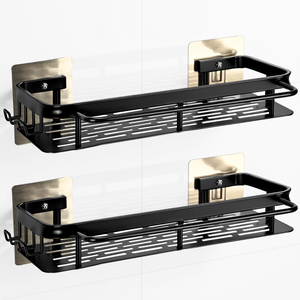 Estante Adhesivo para Esquinas, Soporte para Toallas y Jabón, Accesorios de Baño, Organizador de Ducha y Inodoro, Juego de Estantes y Cestas - Product Image 1