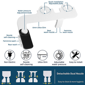Bidé Manual Accesorio para inodoro Personalizado Fácil de instalar Bidé De baño Colgado en la pared Lavado trasero <span class=keywords><strong>Wc</strong></span> <span class=keywords><strong>Con</strong></span> <span class=keywords><strong>Bidet</strong></span> Set Precio - Product Image 2