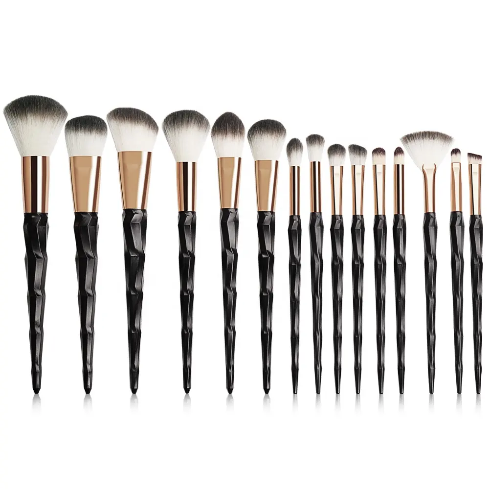 MAANGE high Quality 15 Pcs Makeup Cosmetic Brush Set new custom Logo Packaging Box Rhinestone Makeup Brushes