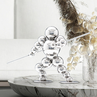 Sculpture moderne en acier inoxydable poli 304/316, écologique, personnalisable, figurine, décoration d'intérieur, semi-fait main, décoration de bureau