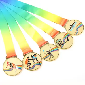 厂家直销批发运动奖牌网球羽毛球游泳跑步奖牌纪念品