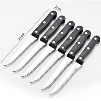 Outils de cuisine, couteau de chef en acier inoxydable, lame dentelée, manche en bois, ensemble de coupe, ensemble d'ustensiles de cuisine