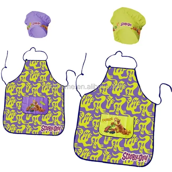 Cheap promotion aprons with 2 x 85 cm waist straps, bar apron with pocket in the front to holds pen or menu