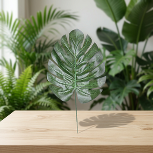 Fábrica de Flores Artificiales, Tallo de Hoja de Monstera de Plástico de Alta Simulación, Ecológico, para Decoración Tropical en el Hogar y la Oficina - Product Image 2