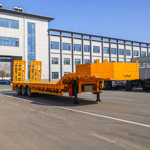 Oferta Especial: Semirremolque de Plataforma Baja de 3 Ejes para Trabajo Pesado, 60-80t, de Acero, <span class=keywords><strong>13m</strong></span>, para Transporte de Equipos - Product Image 2