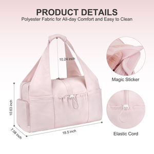 यात्रा कसरत और सप्ताहांत फिटनेस योग के लिए समायोज्य स्ट्रैप जूते के डिब्बे और गीले जेब के साथ यूनिसेक्स लक्जरी पॉलिएस्टर जिम बैग - Product Image 2