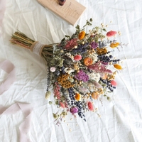 Vente en gros de plantes séchées naturelles pour arrangements floraux de mariage, roses séchées pour demoiselles d'honneur, fleurs de mariée, bouquet de mariée