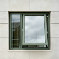 Ventana Abatible de Aluminio Resistente a la Corrosión por Sal, con Doble Vidrio Energy Star, para Casas de Playa en Florida, Estándar para Huracanes
